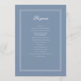 Elegant - enkelt, klassiskt, tonat, blått och vitt program