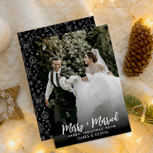 Elegant enkelt merry and married Newlyweds Photo