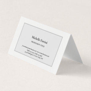 Elegant enkelt minimalistiskt Grått Visitkort