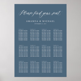 Elegant enkelt Minimalistiskt modernt sittdiagram Poster