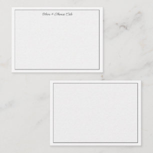Elegant: Enkelt minimalistiskt Stucco Bröllop par Anteckningskort