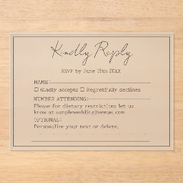 Elegant Enkelt minimalt skript som svar på Bröllop