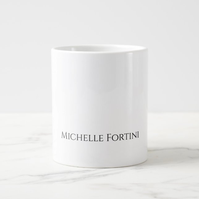 Elegant enkelt minimera ditt namn jumbo mugg (Framsidan)