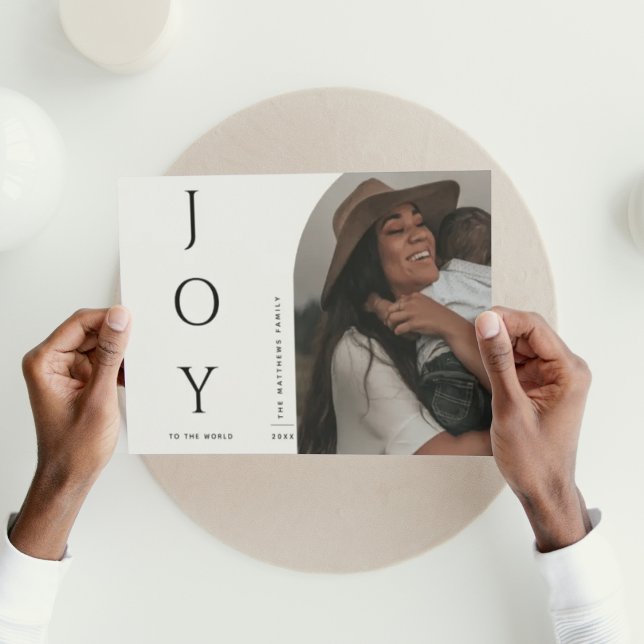 Elegant enkelt Modern Minimalist Arch Photo Helg Vykort (Skapare uppladdad)