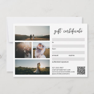 Elegant - enkelt modernt fotografipresentkort
