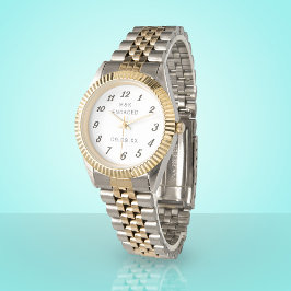 Elegant: Enkelt monogram, Förlovning Armbandsur