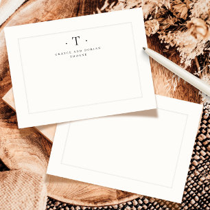 Elegant Enkelt monogram par inledande platsmärknin Anteckningskort