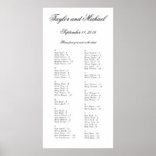 Elegant enkelt monteringsdiagram för alfabetiskt l poster