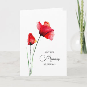 Elegant Enkelt Stem Delikate Flowers Sympathy Kort