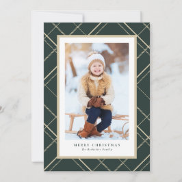 Elegant - enkelt val - en grönt på foto jul julkort