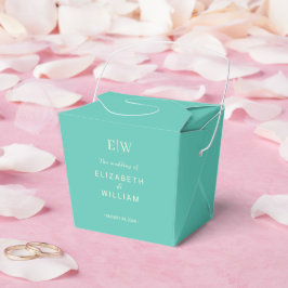 Elegant Enkelt vattenlevande Awe med Monogram Bröl Presentaskar