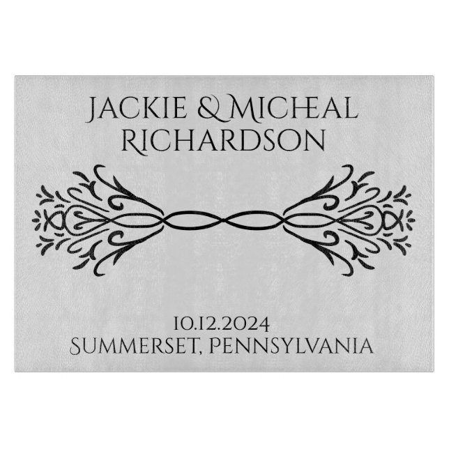 Elegant - enkla anpassade namn - Bröllop-gåva från (Framsidan)