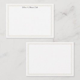 Elegant Enkla Guld Circles Ram Bröllop par par Anteckningskort