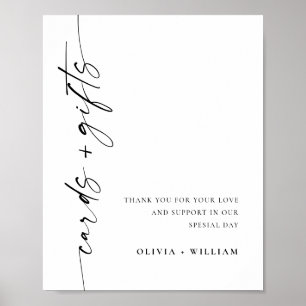 Elegant - enkla minimalistkort och gåvor Bröllop Poster