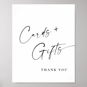 Elegant - enkla minimalistkort och gåvor Bröllop Poster