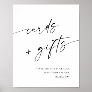 Elegant - enkla minimalistkort och gåvor Bröllop Poster