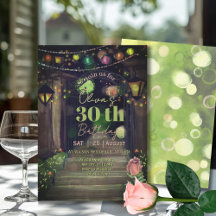 Elegant entré med strängljus 30-årsfirande 
