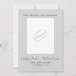 Elegant Equestrian Engagement Announcement Card Meddelande