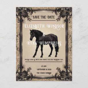 Elegant Equestrian Romantik Vykort