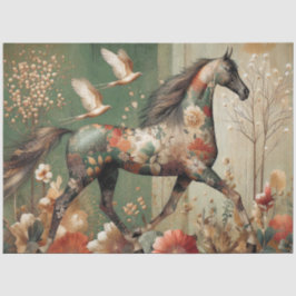 Elegant Equine, Häst, Dekoupage, Silkpapper