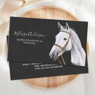 Elegant Equine Horse Personlig Equestrian Visitkort