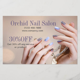 Elegant Estetiker SPA Nagelsalong Prislistor Flygblad