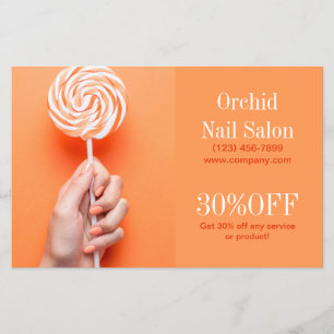 Elegant Esthetician SPA Nagelsalong Prislistor Flygblad