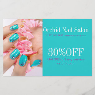 Elegant Esthetician SPA Nagelsalong Prislistor Flygblad