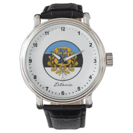 Elegant Estland Watch & Estonian Flagga Armbandsur
