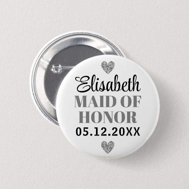 Élégant et Simple Pour Demoiselle D'Honneur Knapp (Framsida & baksida)