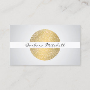 Elegant Etched Guld Circle Visitkort