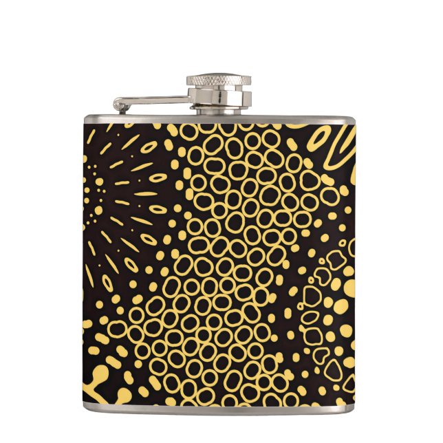 Elegant Ethnic Floral Black Gold Drink Fickplunta (Framsidan)