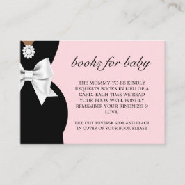 Elegant Ethnic Rosa Tiffany Bokar for Baby Shower Tilläggskort