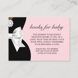 Elegant Ethnic Tiffany Glam Bokar Rosa Baby Shower Tilläggskort