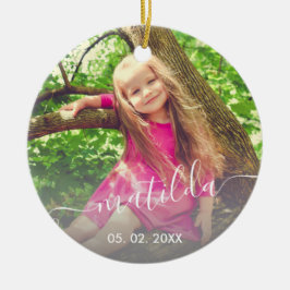 Elegant ett foto med enkelt, sött, användarvänligt julgransprydnad keramik