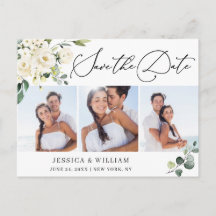 Elegant Eucalyptus 3 PHOTO Bröllop spara datum