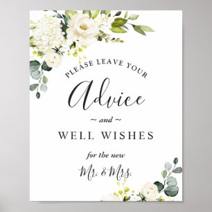 Elegant Eucalyptus Advice och well Önskemål Bröllo Poster