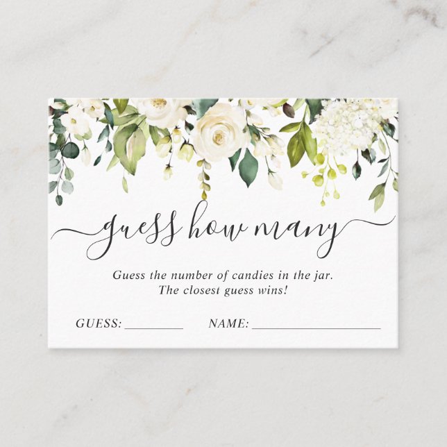 Elegant Eucalyptus anger hur många spelkort Visitkort (Framsida)