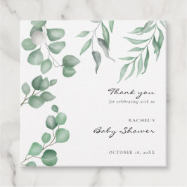 Elegant Eucalyptus Baby Shower Greenery Foliage Gåvor Etiketter