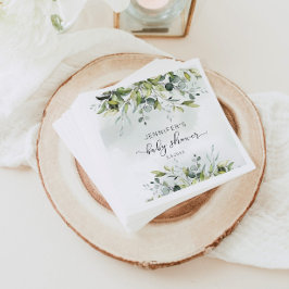 Elegant eucalyptus babyduschservetter pappersservett