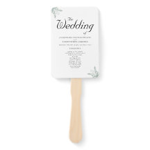 Elegant Eucalyptus Blommigt Bröllop Ceremony-progr