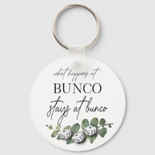 Elegant Eucalyptus Blommigt Bunco Nyckelring
