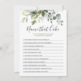 Elegant Eucalyptus Blommigt Möhippa Game Card Inbjudningar