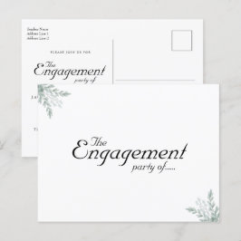 Elegant Eucalyptus Blommigt Spara Förlovningen Dat Inbjudan Vykort