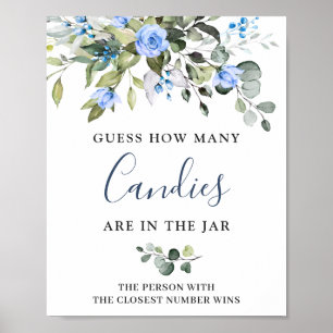 Elegant Eucalyptus Blue Ro Möhippa Poster