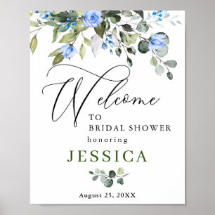 Elegant Eucalyptus Blue Ro Möhippa Poster