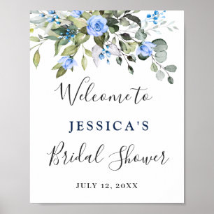 Elegant Eucalyptus Blue Ro Möhippa Poster