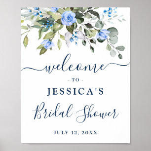 Elegant Eucalyptus Blue Ro Möhippa Poster