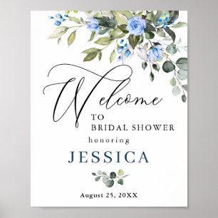 Elegant Eucalyptus Blue Ro Möhippa Poster