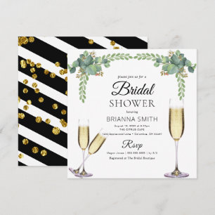 Elegant Eucalyptus Boozy Greenery Möhippa Inbjudningar
